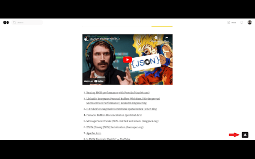 Medium scroll to top  from Chrome web store to be run with OffiDocs Chromium online