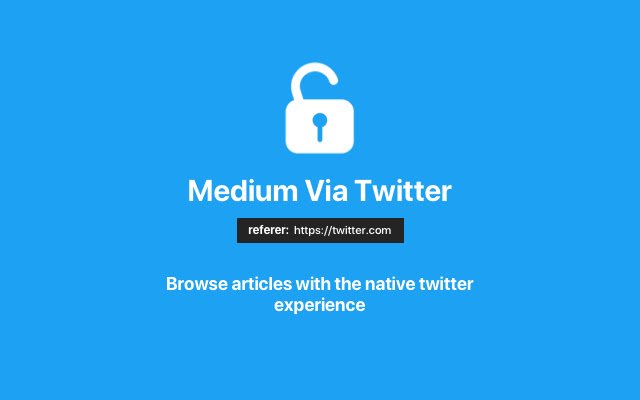 Medium Via Twitter  from Chrome web store to be run with OffiDocs Chromium online