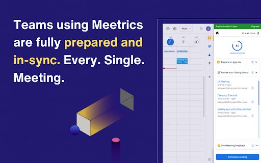 Meetrics: Prepare Excellent Agendas with AI  from Chrome web store to be run with OffiDocs Chromium online