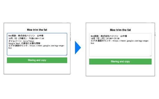 Mee trim the fat  from Chrome web store to be run with OffiDocs Chromium online