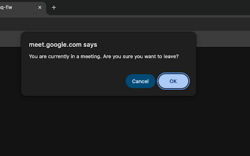 MeExit | Prevent accidental call exits  from Chrome web store to be run with OffiDocs Chromium online