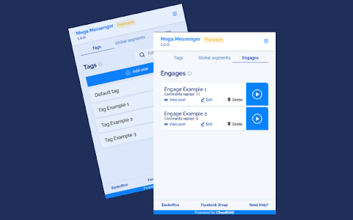 Mega Messenger  from Chrome web store to be run with OffiDocs Chromium online