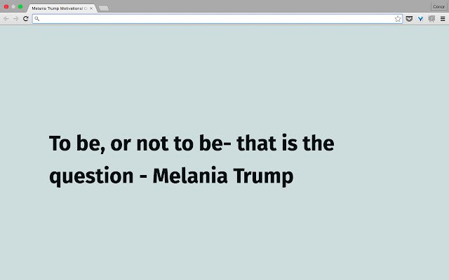 Мотиваційні цитати Меланії Трамп із веб-магазину Chrome будуть запущені з OffiDocs Chromium онлайн