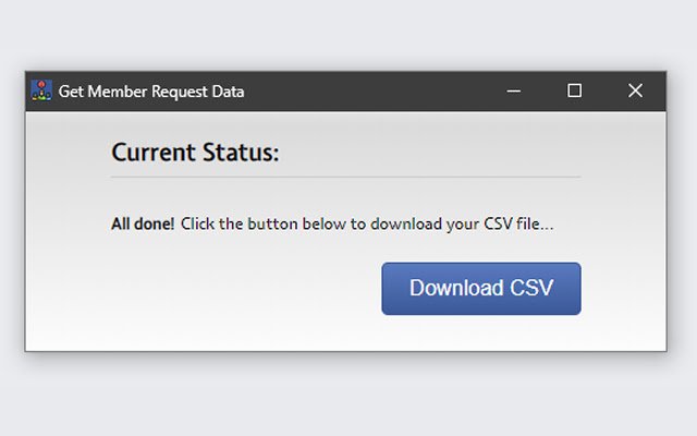 Member Request Downloader aus dem Chrome Web Store, der mit OffiDocs Chromium online ausgeführt werden soll