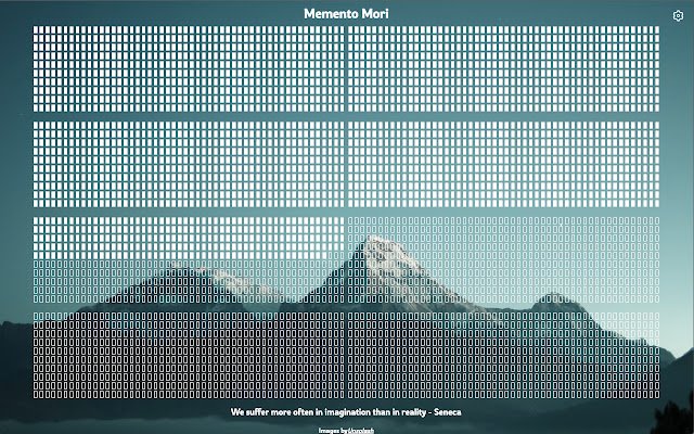 ক্রোম ওয়েব স্টোর থেকে Memento Mori নতুন ট্যাব OffiDocs Chromium-এর সাথে অনলাইনে চালানো হবে