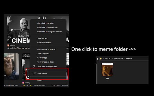 Meme saver  from Chrome web store to be run with OffiDocs Chromium online