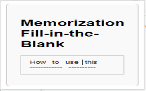 Memorization  from Chrome web store to be run with OffiDocs Chromium online