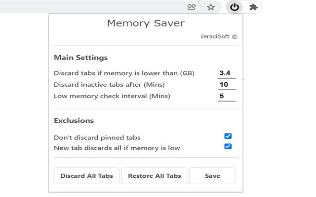 Trình tiết kiệm bộ nhớ từ cửa hàng Chrome trực tuyến sẽ được chạy với OffiDocs Chrome trực tuyến
