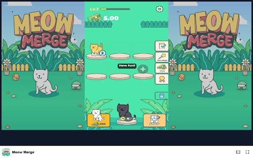 Meow Merge Game Merge cats and build your own meow home!  from Chrome web store to be run with OffiDocs Chromium online