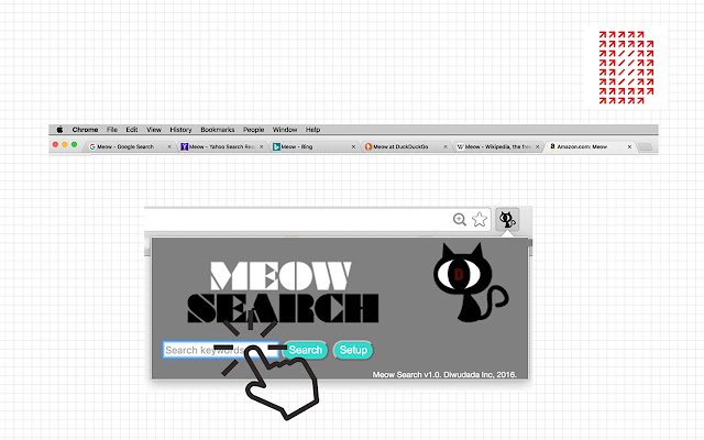 Meow Search  from Chrome web store to be run with OffiDocs Chromium online