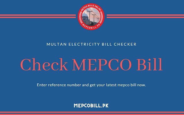 MEPCO Bill de la tienda web de Chrome se ejecutará con OffiDocs Chromium en línea