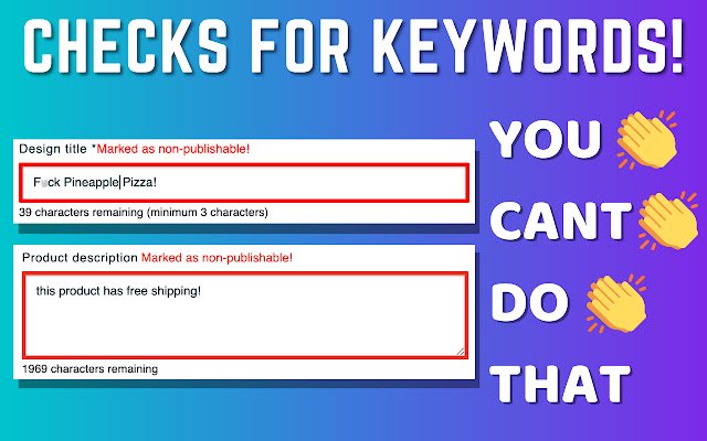 Merch Keywords  from Chrome web store to be run with OffiDocs Chromium online