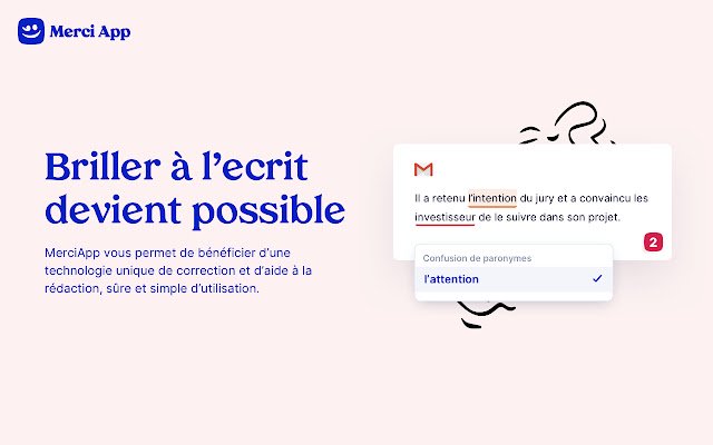MerciApp — Correcteur orthographique Chrome  from Chrome web store to be run with OffiDocs Chromium online