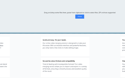 Merge video online from Chrome web store to be run with OffiDocs Chromium online Merge video online from Chrome web store to be run with OffiDocs Chromium online