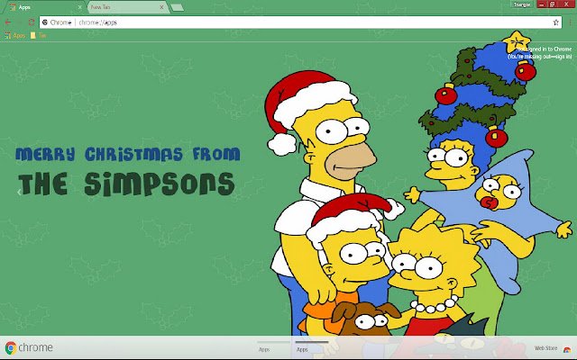 Merry Christmas Simpsons 1366*768  from Chrome web store to be run with OffiDocs Chromium online