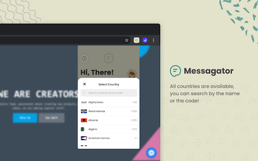Messagator  from Chrome web store to be run with OffiDocs Chromium online