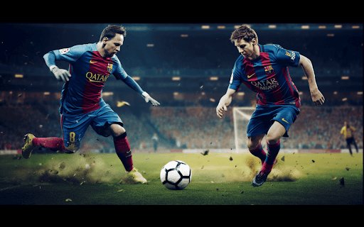 Messi and Ball  from Chrome web store to be run with OffiDocs Chromium online