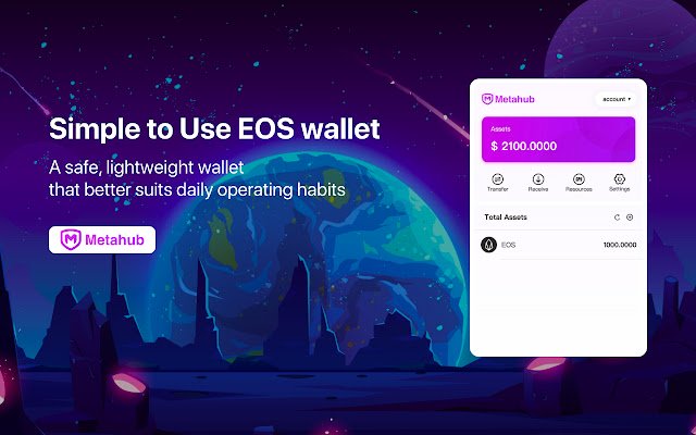 Metahub Madaling gamitin ang EOS wallet mula sa Chrome web store na tatakbo sa OffiDocs Chromium online