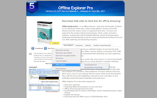 MetaProducts Offline Explorer integration  from Chrome web store to be run with OffiDocs Chromium online