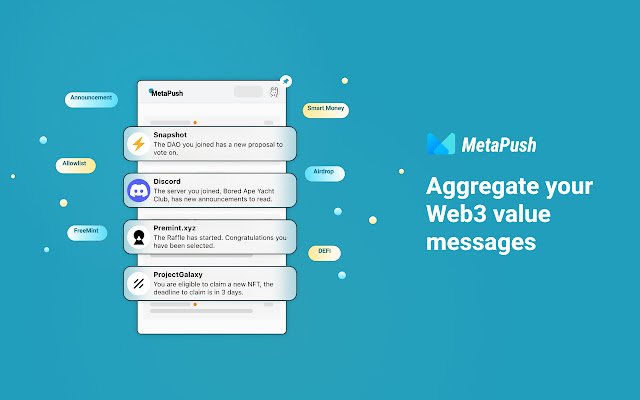 MetaPush  from Chrome web store to be run with OffiDocs Chromium online