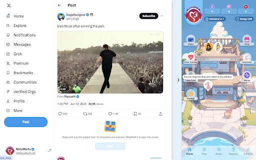 MetaWaifu  from Chrome web store to be run with OffiDocs Chromium online