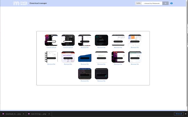 Metawash™-Download-Manager aus dem Chrome-Webstore zur Ausführung mit OffiDocs Chromium online