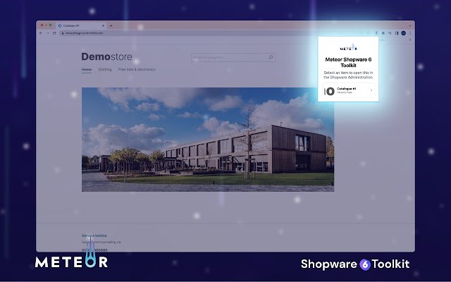 Chrome ウェブストアの Meteor Shopware 6 Toolkit を OffiDocs Chromium オンラインで実行する