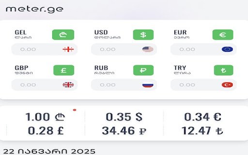Meter.ge  from Chrome web store to be run with OffiDocs Chromium online