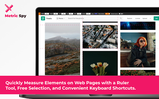 Metric Spy Page Ruler  from Chrome web store to be run with OffiDocs Chromium online