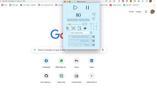 Metronome  from Chrome web store to be run with OffiDocs Chromium online