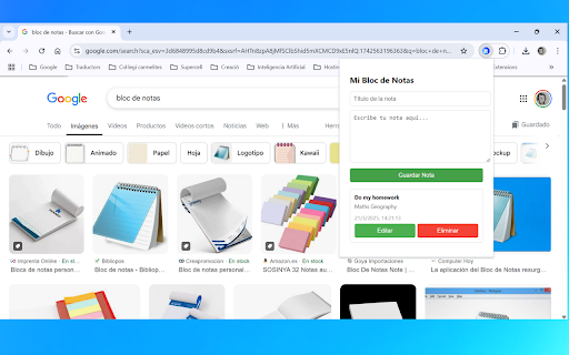 Mi Bloc de Notas  from Chrome web store to be run with OffiDocs Chromium online