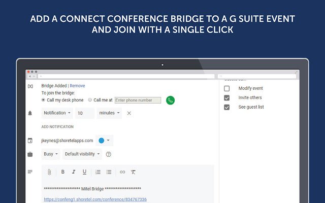 MiCloud Connect de Mitel desde la tienda web de Chrome se ejecutará con OffiDocs Chromium en línea