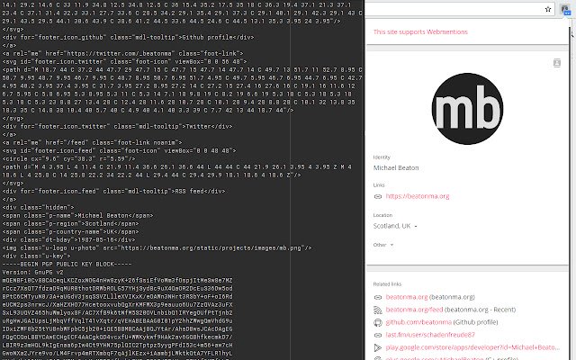 Microformats Reader  from Chrome web store to be run with OffiDocs Chromium online