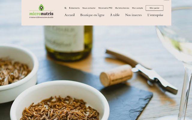 Micronutris: Insectes comestibles français van de Chrome-webwinkel om te worden uitgevoerd met OffiDocs Chromium online