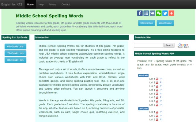Middle School Spelling Words  from Chrome web store to be run with OffiDocs Chromium online Middle School Spelling Words  from Chrome web store to be run with OffiDocs Chromium online