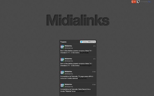 Midialinks از فروشگاه وب Chrome با OffiDocs Chromium به صورت آنلاین اجرا می شود