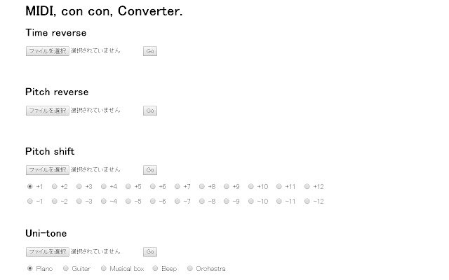 MIDI, con con, Converter.  from Chrome web store to be run with OffiDocs Chromium online