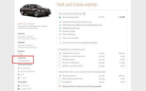 Mietwagen Helfer  from Chrome web store to be run with OffiDocs Chromium online