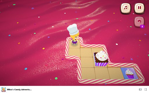 Mikas Candy Adventure Game Push cupcakes to their correct spots!  from Chrome web store to be run with OffiDocs Chromium online