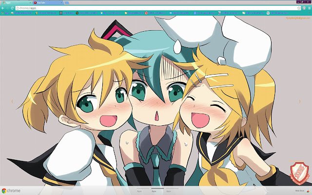 Miku And Friends 01 1366x768 din magazinul web Chrome va fi rulat cu OffiDocs Chromium online