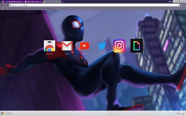 Miles Morales | FAN ART SPIDER MAN Movie 2018 aus dem Chrome-Webstore wird mit OffiDocs Chromium online ausgeführt