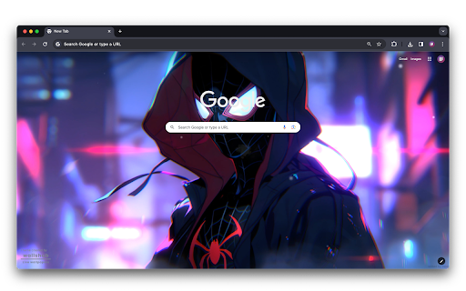 Miles Morales Neon Snowy Night Spider Man  from Chrome web store to be run with OffiDocs Chromium online