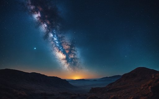 Milky Way Landscape  from Chrome web store to be run with OffiDocs Chromium online