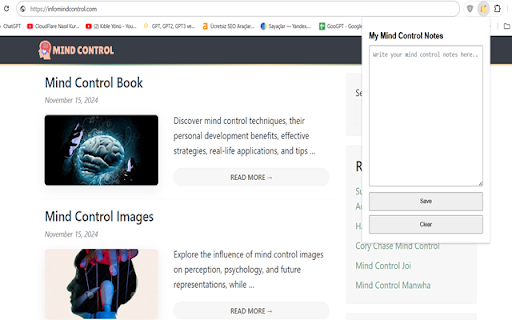 Mind Control  from Chrome web store to be run with OffiDocs Chromium online