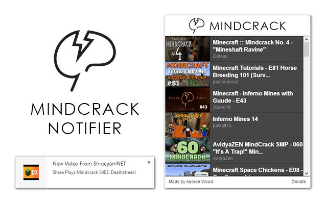 Mindcrack Notifier  from Chrome web store to be run with OffiDocs Chromium online