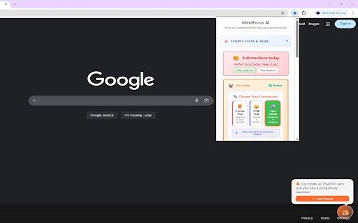 MindFocus AI  from Chrome web store to be run with OffiDocs Chromium online