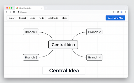 Mind Map Maker  from Chrome web store to be run with OffiDocs Chromium online