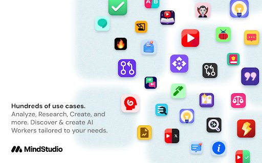 MindStudio  from Chrome web store to be run with OffiDocs Chromium online