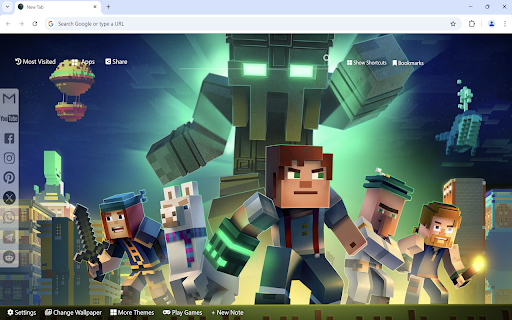 Minecraft Wallpaper  from Chrome web store to be run with OffiDocs Chromium online