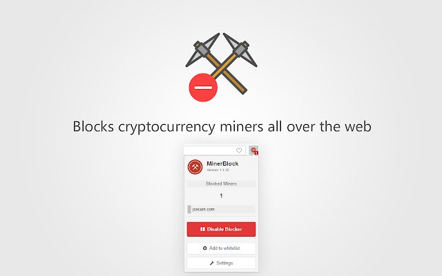 minerBlock daripada kedai web Chrome untuk dijalankan dengan OffiDocs Chromium dalam talian